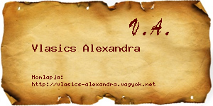 Vlasics Alexandra névjegykártya
